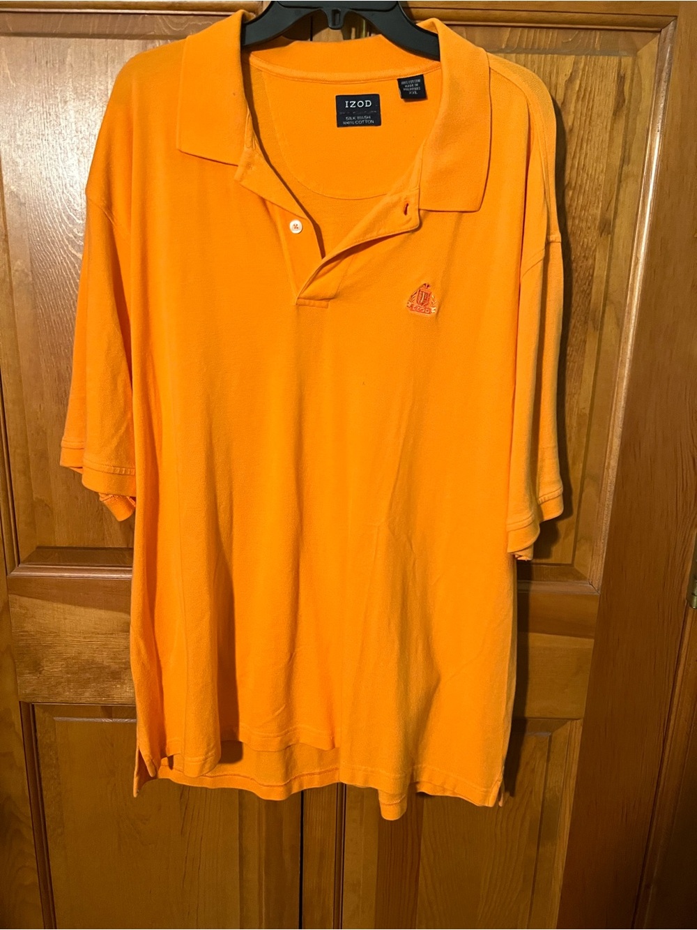 IZOD Men's Bright Orange Polo Shirt with Subtle Logo